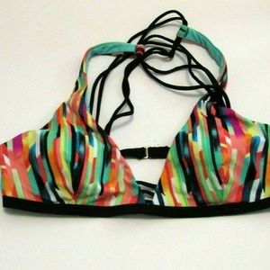 Xhilaration Multicolor Striped Bikini Top